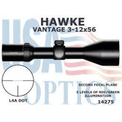 Hawke 3-12x56 med lyskors  -