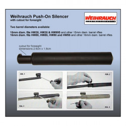 Lyddæmper - Weihrauch 15 mm...